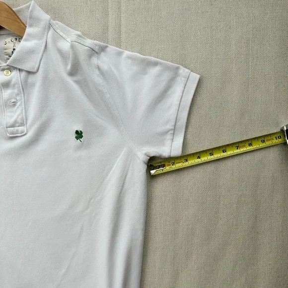 J. Crew White Polo Shirt with Green Logo - Picture 6 of 10